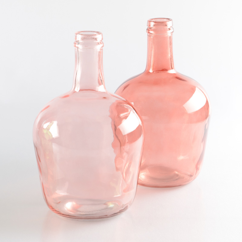 Vase 'Dame Jeanne' rose clair 4L rose clair en verre L'Incroyable